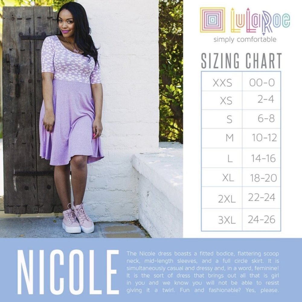 LuLaRoe Nicole Dress - Size Medium (10-12) NWT - Picture 12 of 12